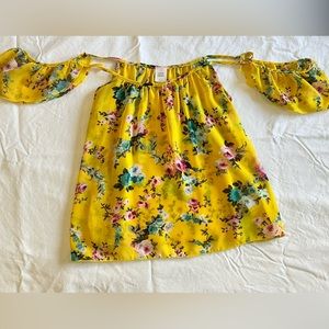 Yellow flower blouse